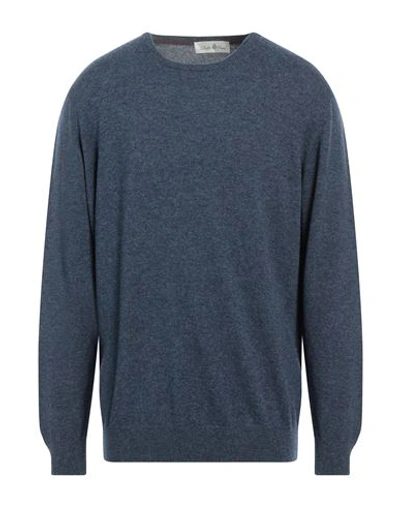 Shop Della Ciana Man Sweater Navy Blue Size 46 Merino Wool, Cashmere