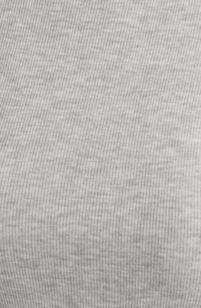 Shop Bp. Rib Long Sleeve Crop Top In Grey Heather
