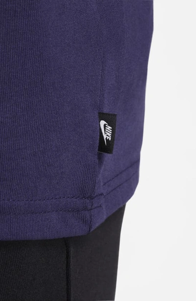 Shop Nike Sportswear Premium Essentials Long Sleeve T-shirt In Purple Ink