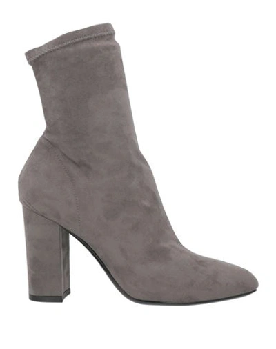 Shop Primadonna Woman Ankle Boots Lead Size 7 Textile Fibers In Grey