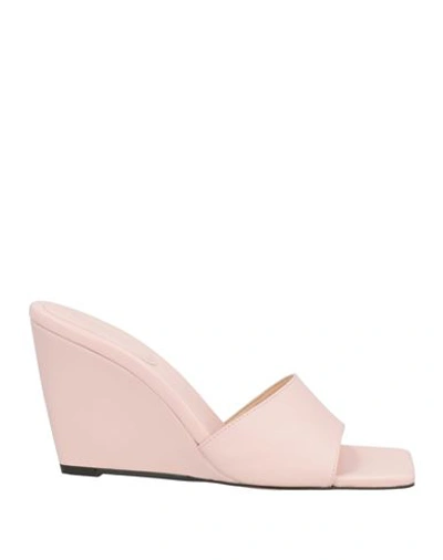 Wandler Woman Sandals Off White Size 11 Lambskin In Pink