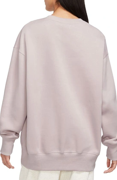 Shop Nike Sportswear Phoenix Sweatshirt In Platinum Violet/ Sail