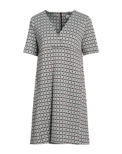 Paul & Joe Woman Mini Dress Dark Brown Size 6 Cotton, Polyethylene, Polyamide, Rubber In Brown