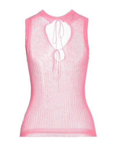 Shop Solotre Woman Sweater Pink Size 2 Cotton, Polyamide