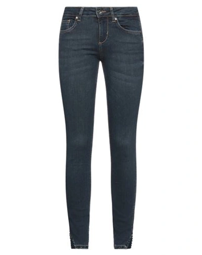 Shop Liu •jo Woman Jeans Blue Size 25 Cotton, Elastane