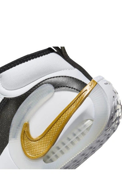 Shop Nike Air Zoom Crossover 2 Basketball Shoe In White/ Metallic Gold/ Black