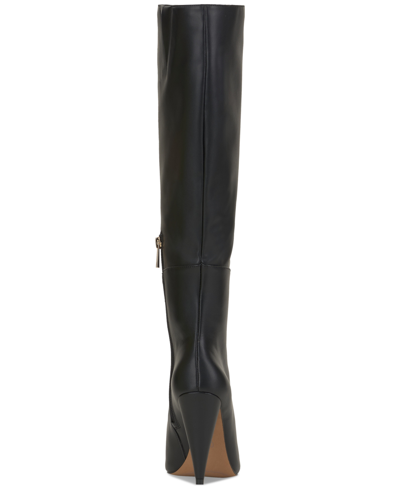 Shop Jessica Simpson Women's Maynard Pointed-toe Tall Dress Boots In Black Strtch Microsuded