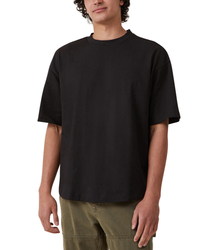 Shop Cotton On Men's Box Fit Scooped Hem T-shirt In Black