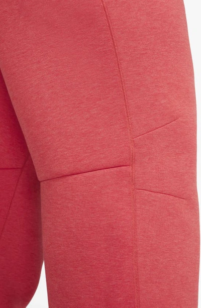 Shop Nike Tech Fleece Open Hem Pants In University Red / Black