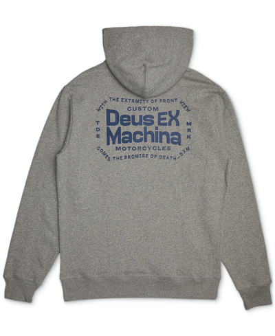 Shop Deus Ex Machina Men's Extremity Long-sleeve Logo Graphic Hoodie In Grey Marle