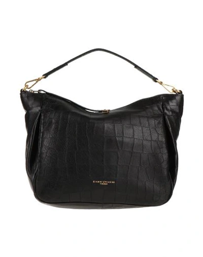 Shop Gianni Chiarini Woman Handbag Black Size - Soft Leather