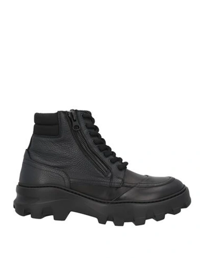 Shop Giovanni Conti Man Ankle Boots Black Size 9 Soft Leather, Textile Fibers