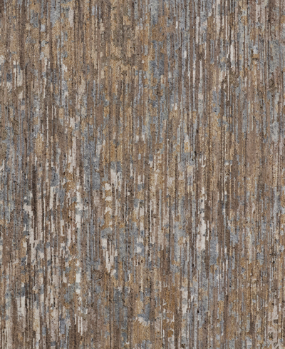 Simply Woven Conroe R6822 5'6" X 8'6" Area Rug In Brown,gray