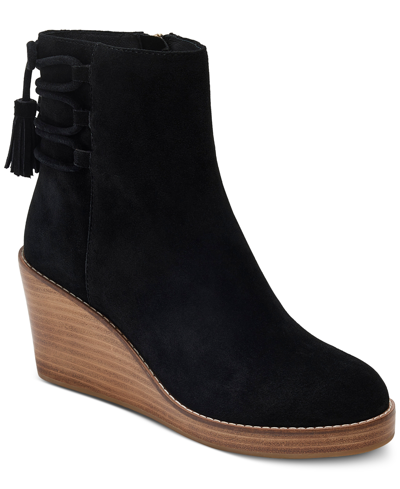 Shop Jack Rogers Women's Banbury Lace-up Wedge Booties In Black