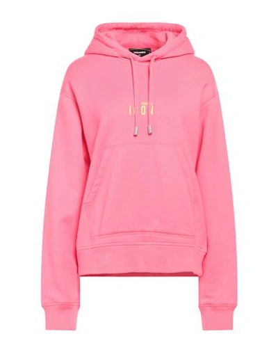 Dsquared2 Woman Sweatshirt Pink Size Xs Cotton, Elastane In Pink