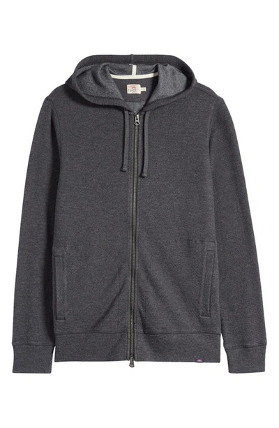 Shop Faherty Surf Organic Cotton Blend Zip-up Hoodie In Ash Heather