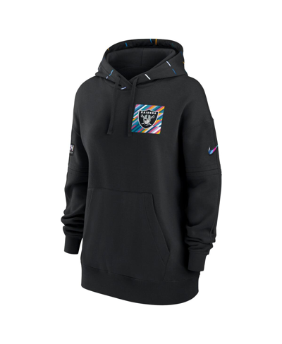 Nike Las Vegas Raiders Crucial Catch Club  Women's Nfl Pullover Hoodie In Black