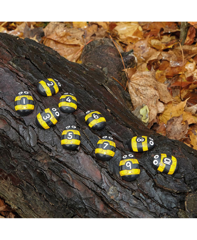Yellow Door Honey Bee Number Stones, Set Of 20 In Multicolor