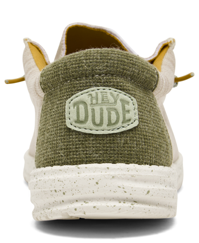 Shop Hey Dude Men's Wally Jersey Casual Moccasin Sneakers From Finish Line In Taupe