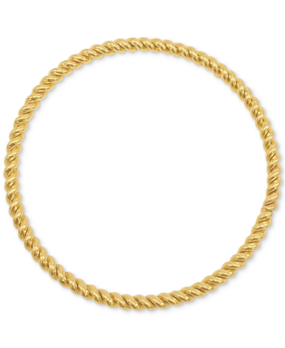 Adornia 14k Gold-plated Rope-look Bangle Bracelet In Gold