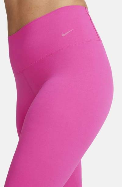 Shop Nike Zenvy Gentle Support High Waist 7/8 Leggings In Fireberry