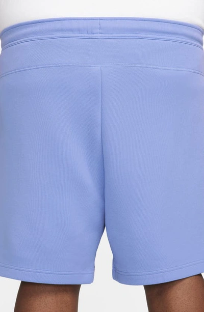 Shop Nike Tech Fleece Sweat Shorts In Polar/ Black