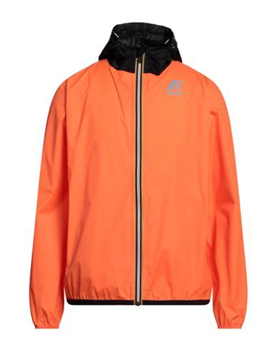 Shop K-way Man Jacket Orange Size L Polyamide