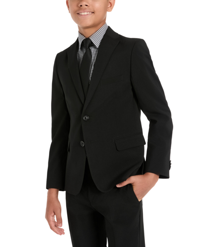 Shop Kenneth Cole Reaction Big Boys Slim Fit Stretch Suit Jacket In Black