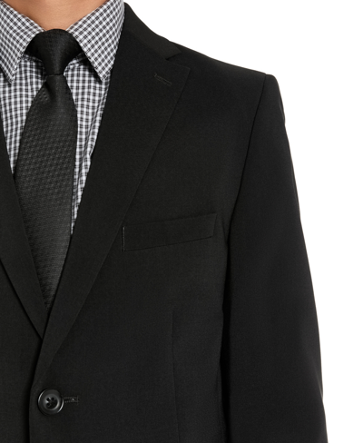 Shop Kenneth Cole Reaction Big Boys Slim Fit Stretch Suit Jacket In Black