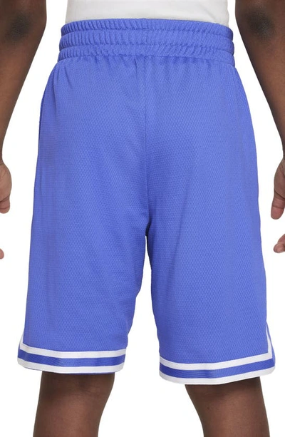 Shop Nike Kids' Dri-fit Dna B-ball Shorts In Blue Joy/ White