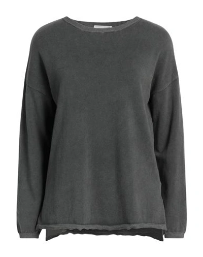 Shop Majestic Filatures Woman Sweater Lead Size 1 Organic Cotton, Elastane In Grey