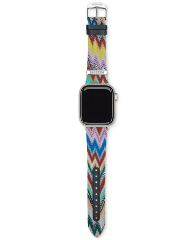 Shop Missoni Multicolor Zigzag Fabric Strap For Apple Watch 38/40/41mm