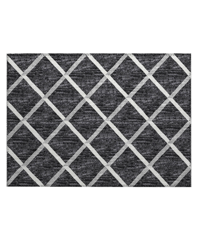 Shop D Style Victory Washable Vcy1 1'8" X 2'6" Area Rug In Black