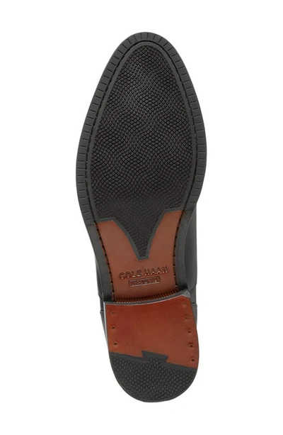 Cole Haan Broadway Cap Toe Oxford In Black/ Black Wp