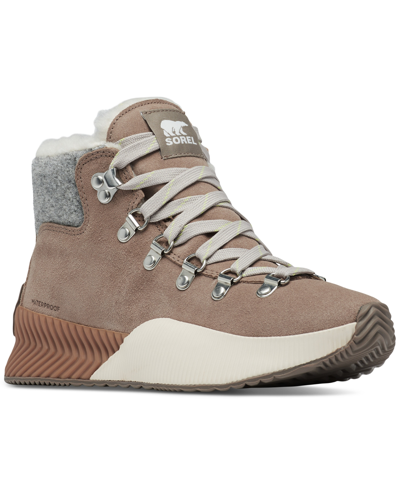 Shop Sorel Women's Out N About Iii Conquest Waterproof Booties In Omega Taupe,gum