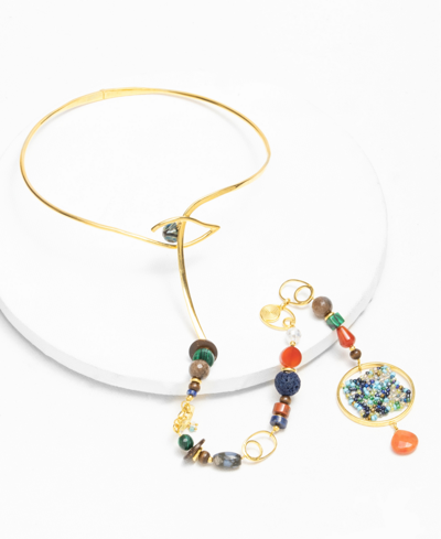 Nectar Nectar New York 18k Gold-plated Hiereia 34" Choker Necklace In Gld