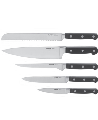 Shop Berghoff Contempo 5-pc. Cutlery Set In Black,silver