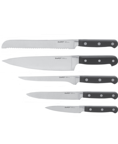 Berghoff Contempo 5-pc. Cutlery Set In Black,silver