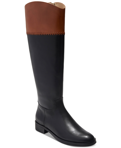 Shop Jack Rogers Women's Adaline Whip-stitch Riding Boots In Black,brown