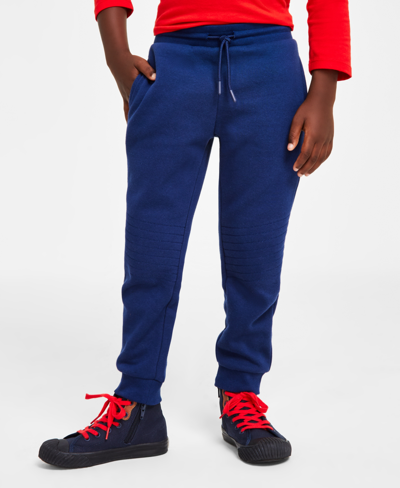 Shop Epic Threads Little Boys Moto Fleece Jogger Pants, Created For Macy's In Navy Sea