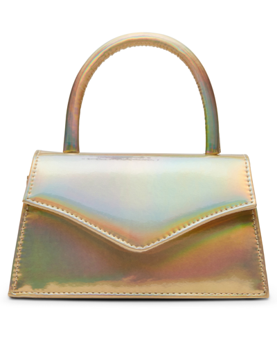 Shop Steve Madden Women's Amina Iridescent Top Handle Bag In Gold
