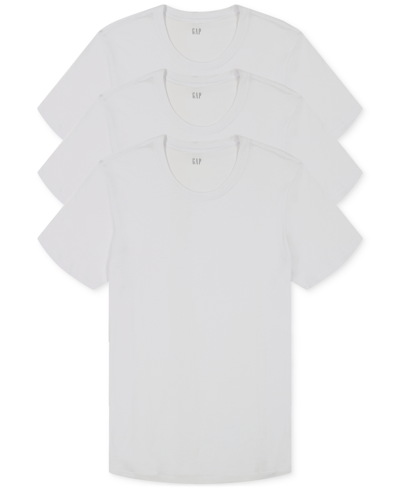 Shop Gap Men's 3-pk. Cotton Crewneck Undershirt In Optic White