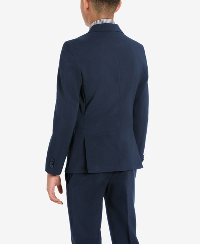 Shop Kenneth Cole Reaction Big Boys Slim Fit Stretch Suit Jacket In Indigo