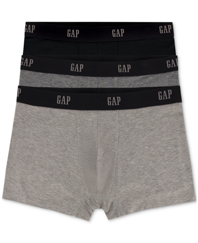 Shop Gap Men's 3-pk. Contour Pouch 3" Trunks In Light Gray,dark Gray,black