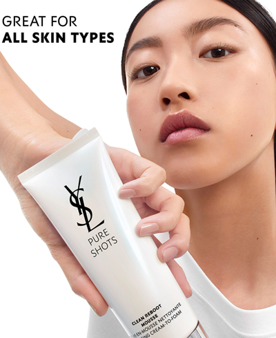 Shop Saint Laurent Pure Shots Clean Reboot Mousse Cleanser In No Color