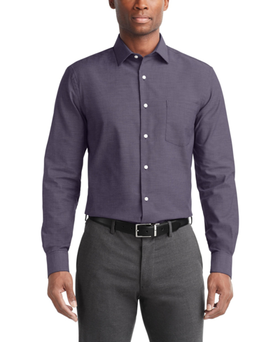 Shop Van Heusen Men's Stain Shield Regular Fit Dress Shirt In French Violet