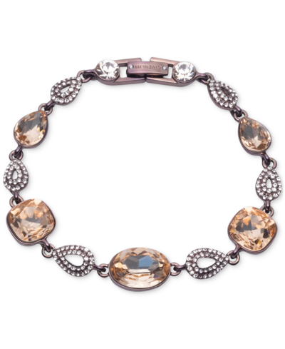 Shop Givenchy Silver-tone Stone & Crystal Teardrop Link Bracelet In White