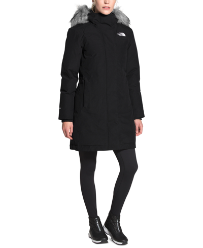 Shop The North Face Women's Arctic Hooded Faux-fur-trim Parka In Tnf Black
