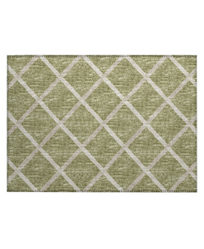 D Style York Yo1 1'8" X 2'6" Area Rug In Moss
