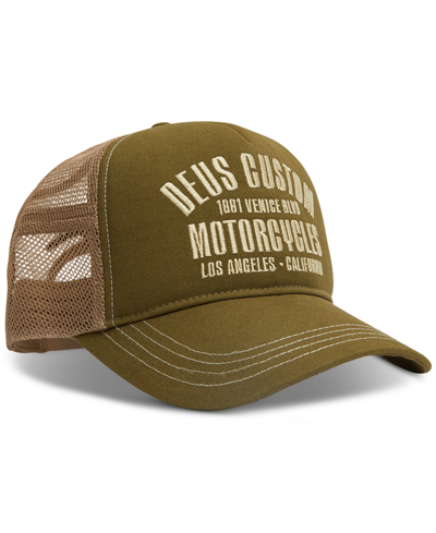 Shop Deus Ex Machina Men's Reggie Trucker Hat In Olive